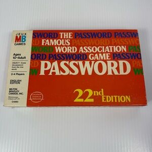 Vintage Password 1978 22nd Edition Milton Bradley Word Game TV Show Complete
